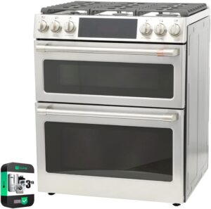 GE C2S950P2MS1 Cafe 30 inch Smart Double-Oven Range With Convection Bundle with Premium 3 YR CPS Enhanced Protection Pack