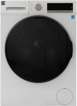 Kenmore 24” Front Load Washer with Accela Wash, Active Spray, Active Rinse and Steam Option, 2.2 Cubic Ft. Total Capacity, Energy Star Certified, White