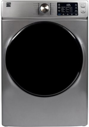 Kenmore 8.0 cu. ft. Front Load Electric Dryer with Wrinkle Guard & Accela Steam Reduce Wrinkles, Static & Odors - Sanitize Dry, Smart Sensor Drying - LED - ENERGY STAR Certified - Metallic Silver