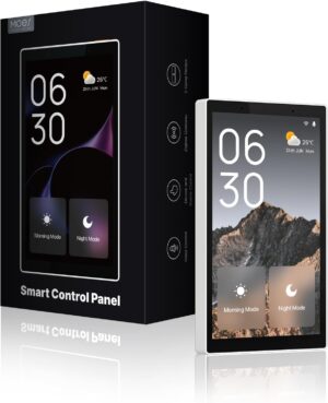 MOES Smart Home Touchscreen Control(1-Switch Panel), In-wall Smart Panel with Alexa Built-in, Compatible with Smart Life devices, Manage and Control Home Devices and Scenes with Touch and Voice