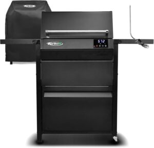 Turbo E Outdoor Smart 24-Inch Infrared Grill with Cart & Cover Bundle - Weather Resistant Cover & Tailor-Made Grill Cart with Wheels
