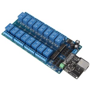 Bewinner Ethernet Control 16-Channel Relay Board - RJ45, TCP/IP On-Off Output Relay for Smart Home