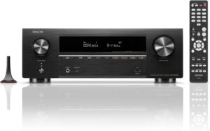 Denon AVR-X1800H 7.2 Channel AV Receiver - 80W/Channel, Wireless Streaming via Built-in HEOS, WiFi, & Bluetooth, Supports Dolby Vision, HDR10+, Dynamic HDR, and Home Automation Systems