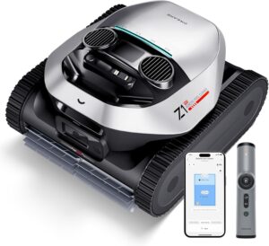 DREAME Z1 Pro Cordless Robotic Pool Cleaner, LiFi Remote Control, 8000 GPH Suction, Waterline Horizontal Cleaning, Auto-Retrieval, Automatic Pool Vacuum for Above & In-Ground Pools, Upgraded Version