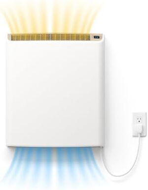 Smart EnviMAX 1000W Wi-fi Plug-in Electric Wall Heater - Energy Efficient Smart Heaters for Large Rooms - App Controlled Electric Heater with Thermal Shut Off Switch - Works with Alexa & Google Home