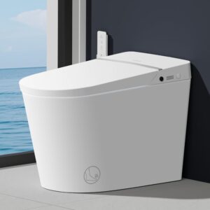 EPLO Smart Toiet with Tank and Bidet Built In,Auto Open Close,Blackout Flush,Auto Flush,Heated seat,Foot Sensor Operation,One Piece Elongated Modern Bidet Toilet Combo G20PRO