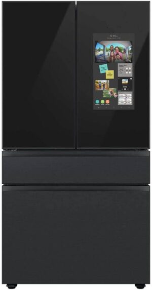 SAMSUNG RF23BB89008M 23 Cu. Ft. Bespoke Charcoal Glass Top/Matte Black Steel Bottom 4-Door Counter Depth French Door Sm