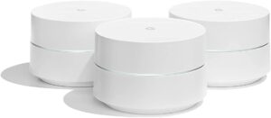 Google WiFi system, 3-Pack - Router Replacement for Whole Home Coverage (NLS-1304-25),White