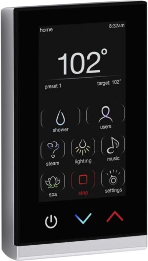KOHLER 99693-P-NA DTV+ Touch-Screen Digital Shower Interface, Multi-Sensory Shower Experience Control Panel, Black