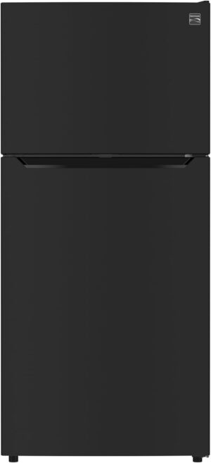 Kenmore 4661349 30" W Top Freezer Refrigerator with Adjustable Glass Shelving, Humidity Control Crispers, Quiet and Energy Efficient Inverter Compressor, Black