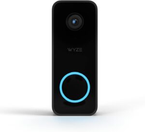 WYZE Video Doorbell v2, Two-Way Audio, 2K Video, Color Night Vision, IP65 Weather Resistance, 24/7 Video Recording*, Package Monitor, Compatible with Alexa & Google Assistant, Black (Wiring Required)