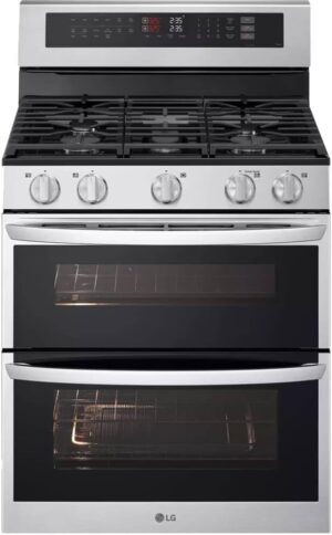LG LDGL6924S 6.9 Cu. Ft. Stainless Freestanding Smart Double Oven Gas Range