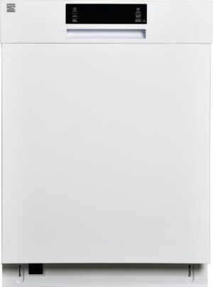 Kenmore 24" Built-In Stainless Steel Tub Dishwasher with SmartWash, UltraWash, SmartDry Plus, MoreSpace Adjustable Rack and Leak Detect, Energy Star Certified, White