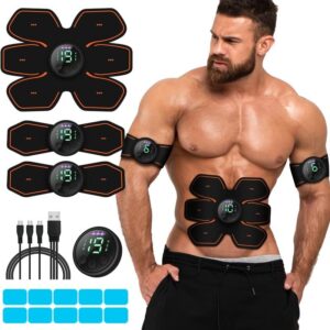 Joinpital ABS Stimulator Workout Equipment, Ab Machine USB Rechargeable Gear for Abdomen/Arm/Leg, Strength Training Equipment for Men and Women
