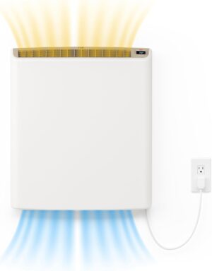 Smart Envi Wi-fi Plug-in Electric Wall Heater - Energy Efficient Smart Heaters for Indoor Use - App Controlled Electric Heater with Thermal Shut Off Switch - Compatible with Alexa & Google Home