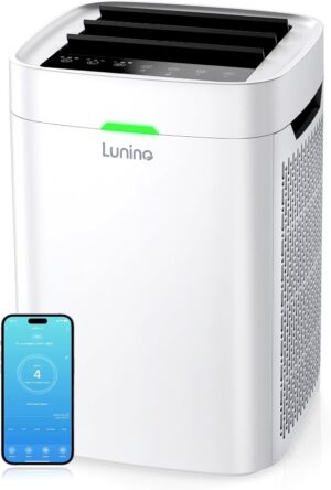Air Purifiers for Home Large Room Up to 2600 Ft², Double-Sided HEPA Air Purifier with Washable Pre-Filter, Smart WiFi, PM 2.5 Air Quality Monitor, Fan Mode, for Pets Hair, Dust, Smoke, Pollen
