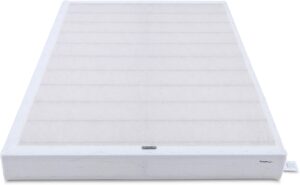 Amazon Basics Smart Box Spring Bed Base, 5-Inch Height Mattress Foundation, Tool-Free Easy Assembly, Full, 74"L x 53"W x 5"H, White