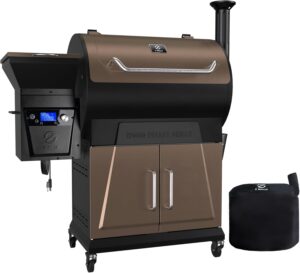 Z GRILLS Wood Pellet Grill and Smoker with Double-wall Insulation Structure, 697 SQ.IN, Bronze