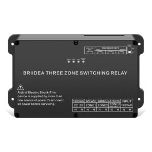 Briidea Three Zone Switching Relay for Zone Temperature Control, Compatible with Hydraulic Heating Systems (Boilers), with Built-in Multiple Protections