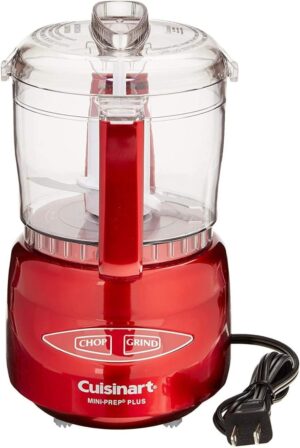 CUISINART Mini Prep Plus Food Processor, 3 Cup, Metallic Red