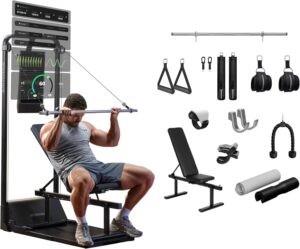 Gym Monster 2 Smart Home Gym, Upgraded AI-Powered Home Workout Machine, Multi-Functional Smith Machine, Full Body Strength Training Fitness Equipment, All-in-One Workout Station