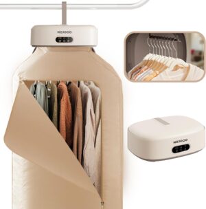 Mojoco Portable Clothes Dryer for Apartment, RV, Travel - Premium Mini Machine for Light Clothes, Underwear, Baby Clothes - Quick and Easy to Use Small/Compact Dryer