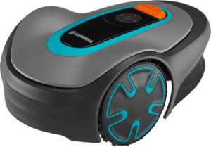 GARDENA 15201-20 SILENO Minimo - Automatic Robotic Lawn Mower with Bluetooth app, Boundary Wire - for lawns up to 2700 Sq Ft, Made in Europe, Grey