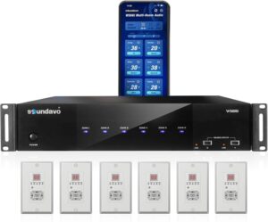 WS66i (KIT-Package)- 6 Source x 6 Zone Multi-Room Audio Amplifier | Wirelessly App Controlled + 2 Streamers | Compatible with Airplay, Spotify Connect, USB, DLNA