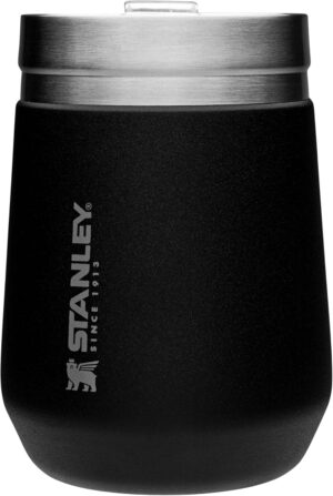 Stanley GO Everyday Wine Tumbler 10 oz | Press Fit Drink Through Lid | Beverage, Coffee, and Cocktail Cup | Insulated Stainless Steel Wine Glass | BPA-Free