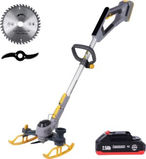 Weed Wacker Cordless, PATIOX Electric Weed Trimmer Rechargeable 3 in 1, One 2.5 Ah Battery Powered Weed Whacker Cordless 20V Grass Trimmer with Blade and Charger (2.5Ah Battery)