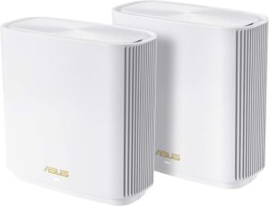 ASUS ZenWiFi AX6600 Tri-Band Mesh WiFi 6 System (XT8 2PK) - Whole Home Coverage up to 5500 sq.ft & 6+ rooms, AiMesh, Included Lifetime Internet Security, Easy Setup, 3 SSID, Parental Control, White