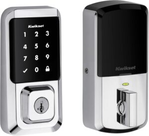 Kwikset Halo Wi-Fi Smart Lock, Keyless Entry Door Deadbolt, Geofence Auto-Unlock, Grade AAA Certified, No Hub Easy Install, Polished Chrome Lifetime Finish Warranty, Touchscreen