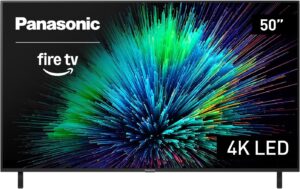 Panasonic W70 Series (2025 Model) 50" LED 4K Ultra HD Smart Fire TV, Press & Ask Alexa, Apple AirPlay, HDR10+, HDMI 2.1, and Bluetooth Support - 50W70BP