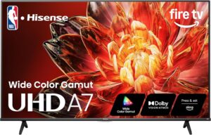 Hisense 75" Class A7 Series (2025 Model) 4K UHD Smart Fire TV, Voice Remote with Alexa, Wide Color Gamut, HDR10+, Dolby Vision, Dolby Atmos, Game Mode, ALLM, Stream Live TV Without Cable